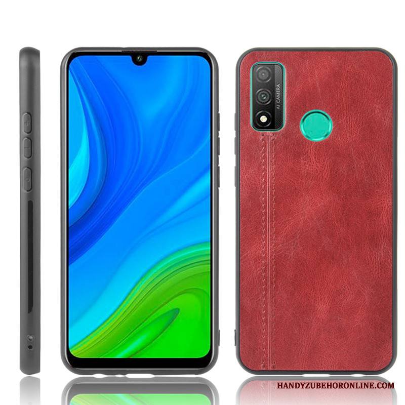 Huawei P Smart 2020 Kuori Kukkakuvio Nahka Lehmä Suojaus Kotelo Kova Keltainen