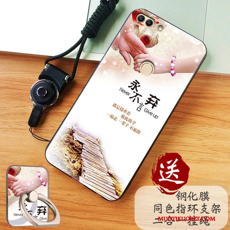 Huawei P Smart Kuori Harmaa Kotelo Murtumaton Puhelimen Kuoret Suojaus Pesty Suede Silikoni
