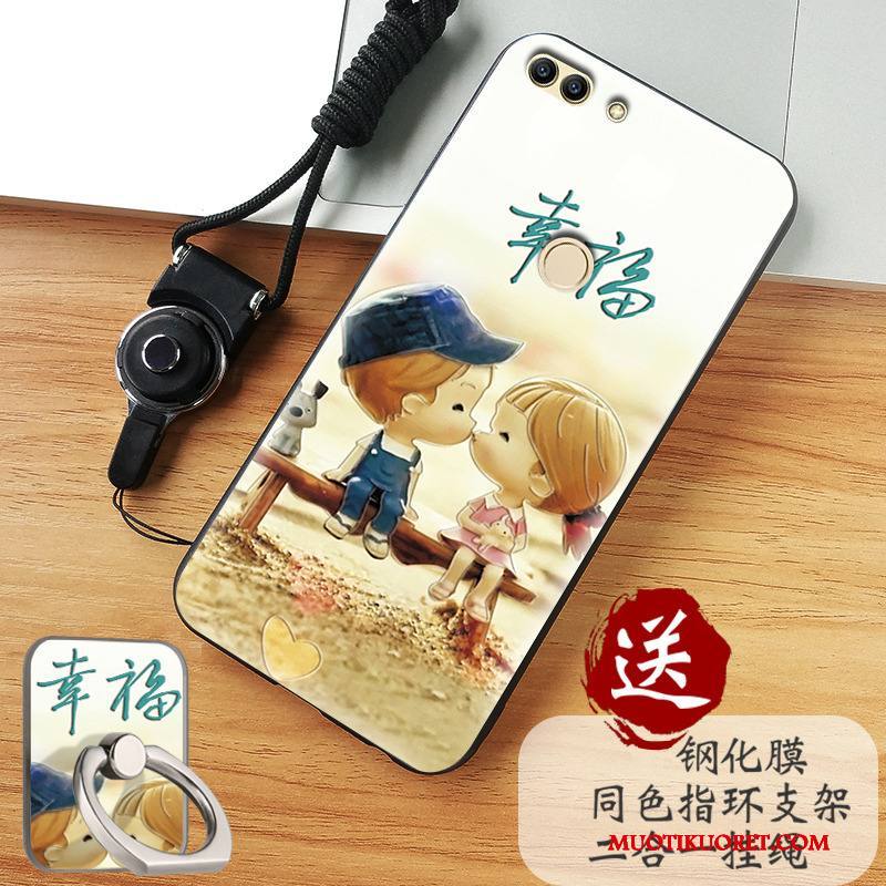 Huawei P Smart Kuori Harmaa Kotelo Murtumaton Puhelimen Kuoret Suojaus Pesty Suede Silikoni