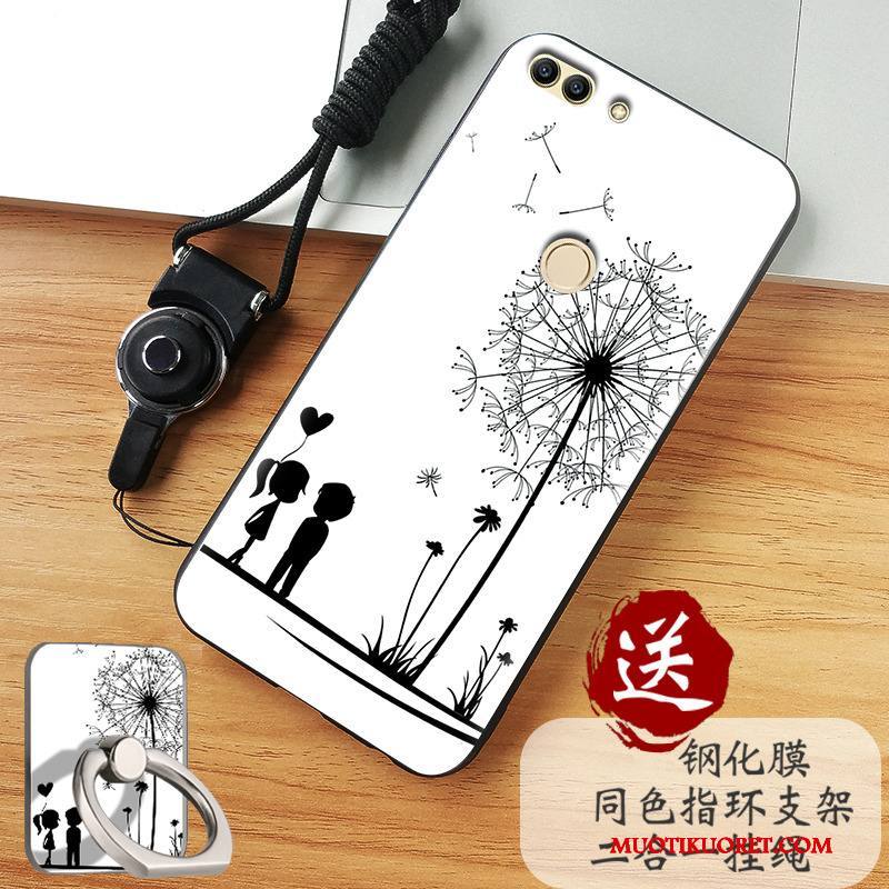 Huawei P Smart Kuori Harmaa Kotelo Murtumaton Puhelimen Kuoret Suojaus Pesty Suede Silikoni