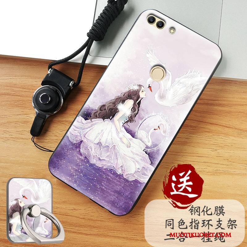 Huawei P Smart Kuori Harmaa Kotelo Murtumaton Puhelimen Kuoret Suojaus Pesty Suede Silikoni