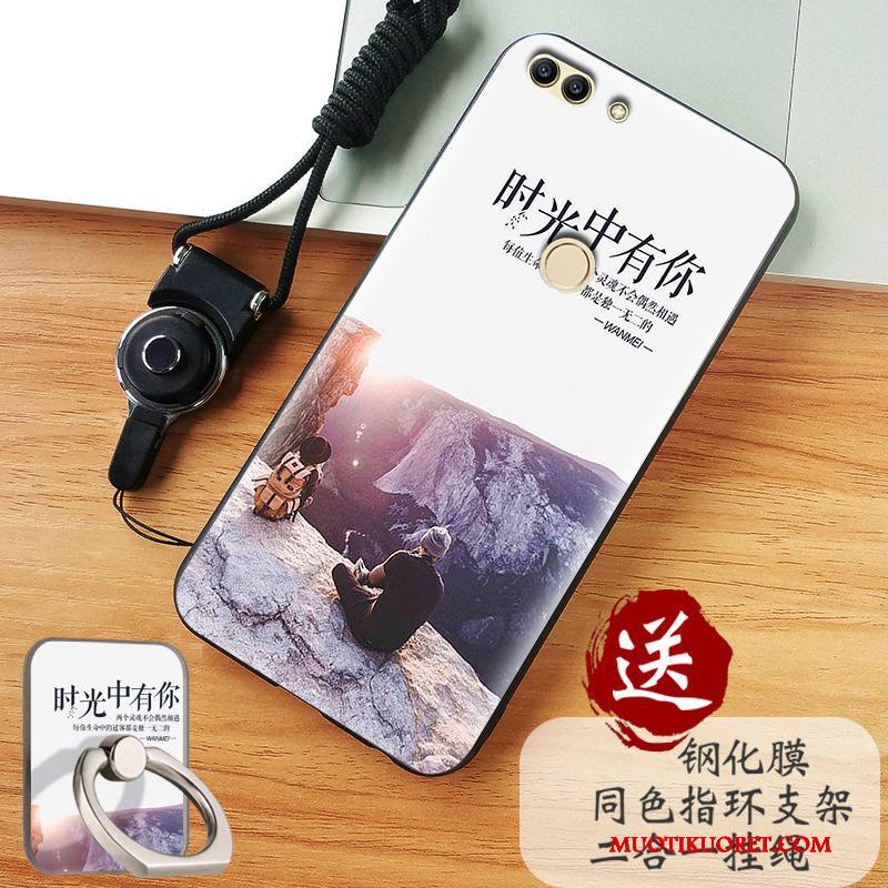 Huawei P Smart Kuori Harmaa Kotelo Murtumaton Puhelimen Kuoret Suojaus Pesty Suede Silikoni