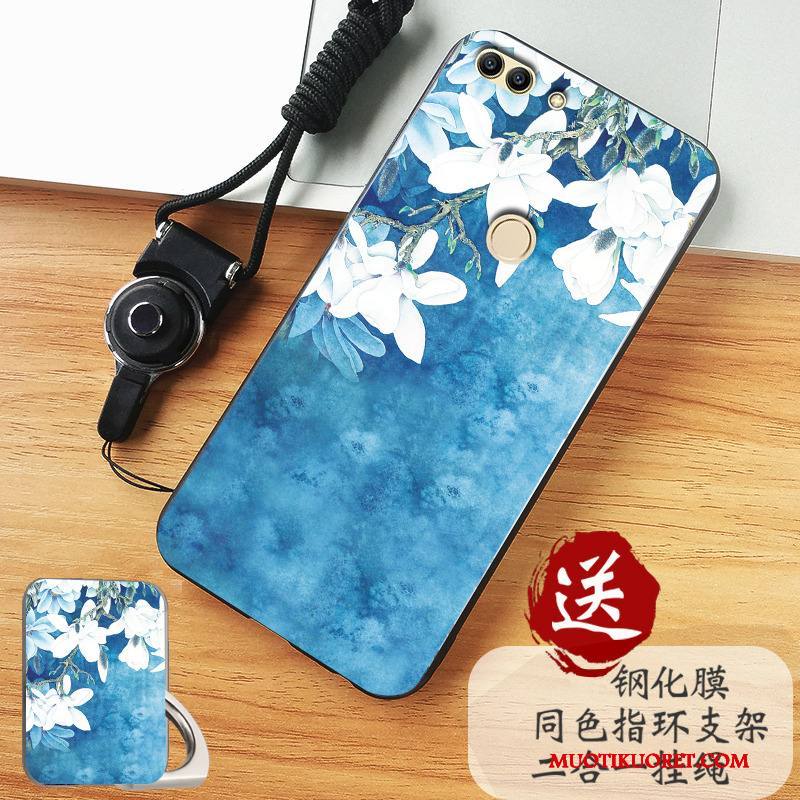 Huawei P Smart Kuori Harmaa Kotelo Murtumaton Puhelimen Kuoret Suojaus Pesty Suede Silikoni