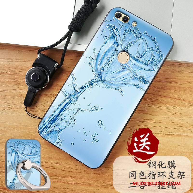 Huawei P Smart Kuori Harmaa Kotelo Murtumaton Puhelimen Kuoret Suojaus Pesty Suede Silikoni