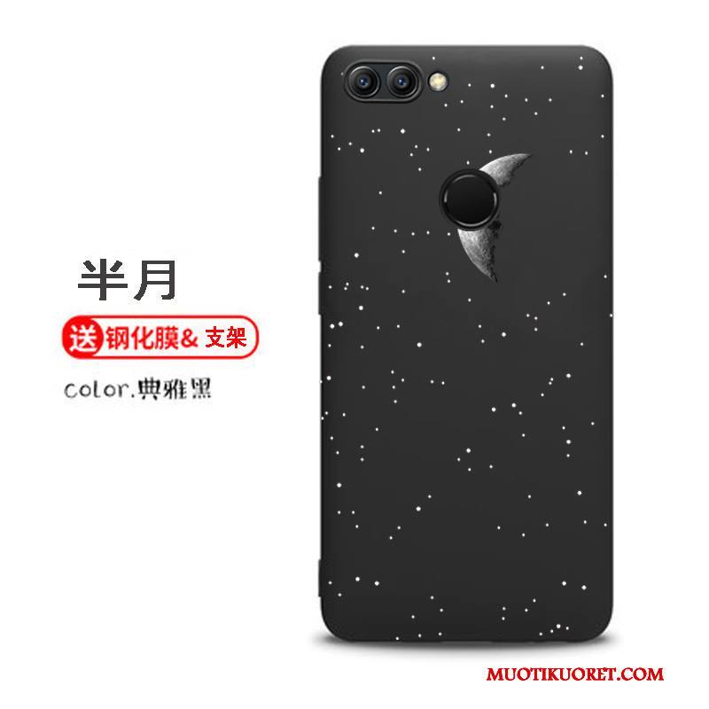 Huawei P Smart Kuori Murtumaton Musta Persoonallisuus Pesty Suede All Inclusive Silikoni Puhelimen Kuoret