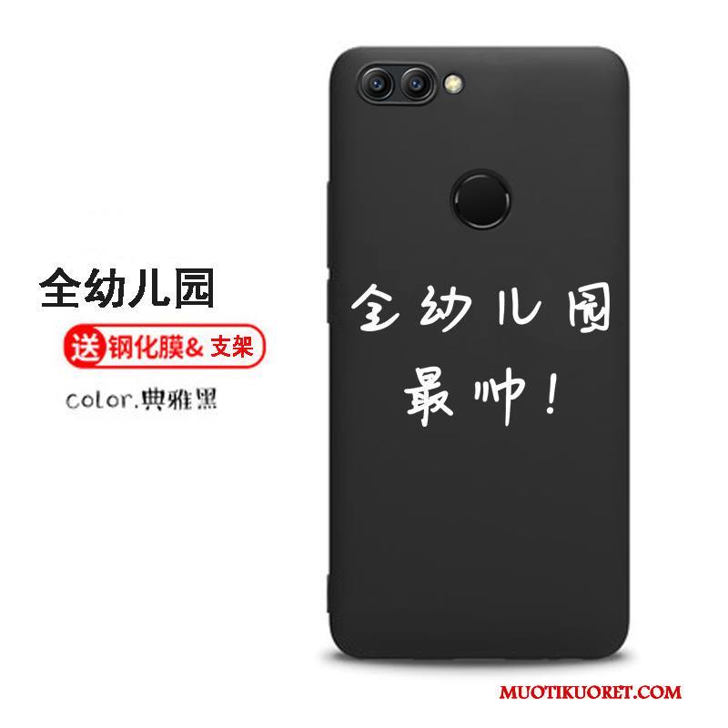 Huawei P Smart Kuori Murtumaton Musta Persoonallisuus Pesty Suede All Inclusive Silikoni Puhelimen Kuoret