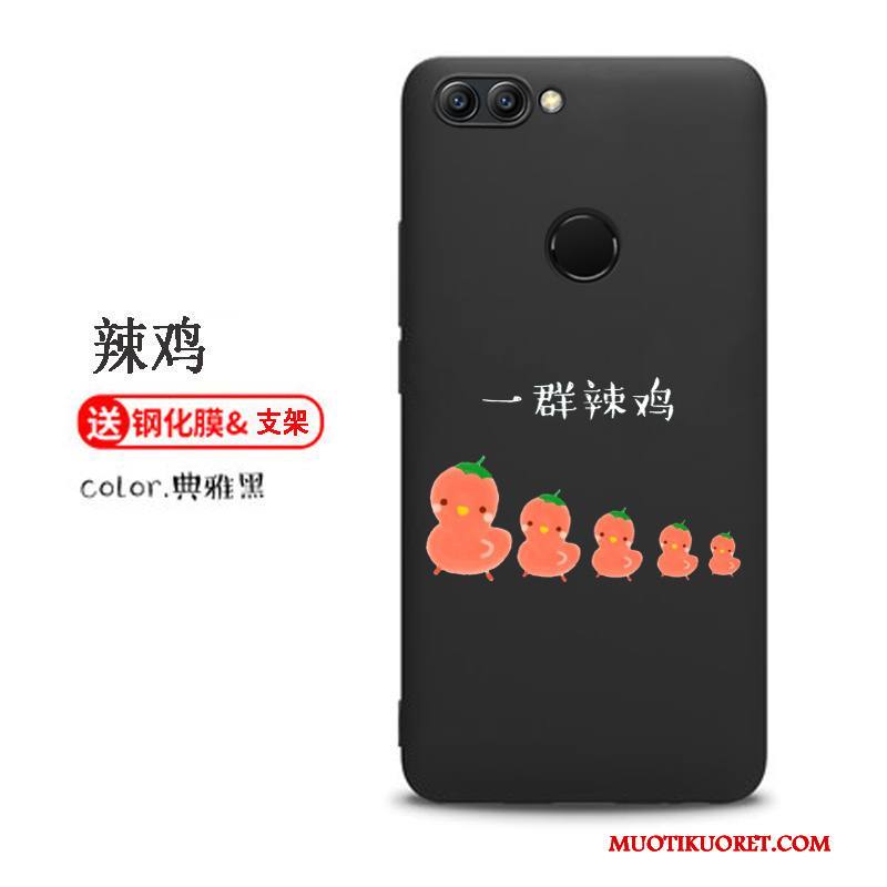 Huawei P Smart Kuori Murtumaton Musta Persoonallisuus Pesty Suede All Inclusive Silikoni Puhelimen Kuoret