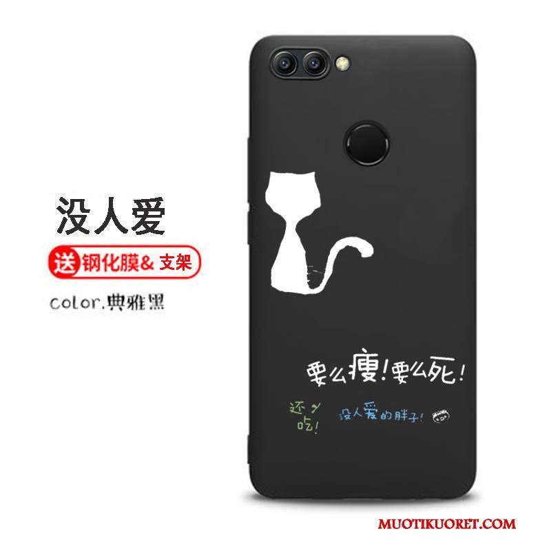 Huawei P Smart Kuori Murtumaton Musta Persoonallisuus Pesty Suede All Inclusive Silikoni Puhelimen Kuoret