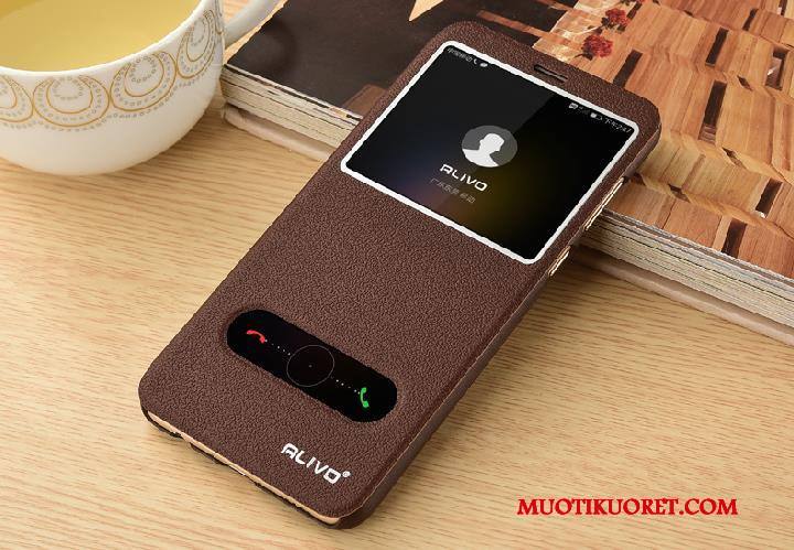 Huawei P Smart Kuori Musta Nahkakotelo Puhelimen Kuoret Suojaus Simpukka Nuoret