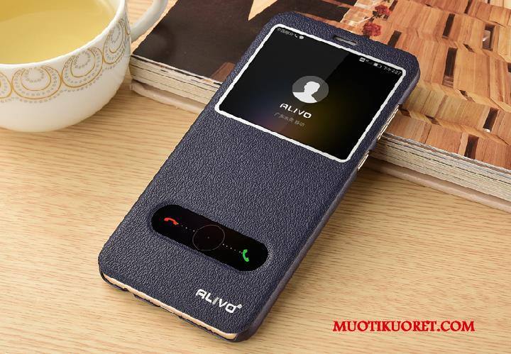 Huawei P Smart Kuori Musta Nahkakotelo Puhelimen Kuoret Suojaus Simpukka Nuoret