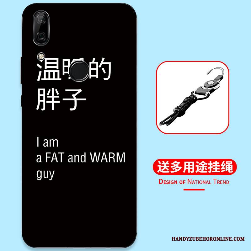 Huawei P Smart Z Kuori Maalaus Murtumaton Musta Persoonallisuus Silikoni Suojaus Kotelo