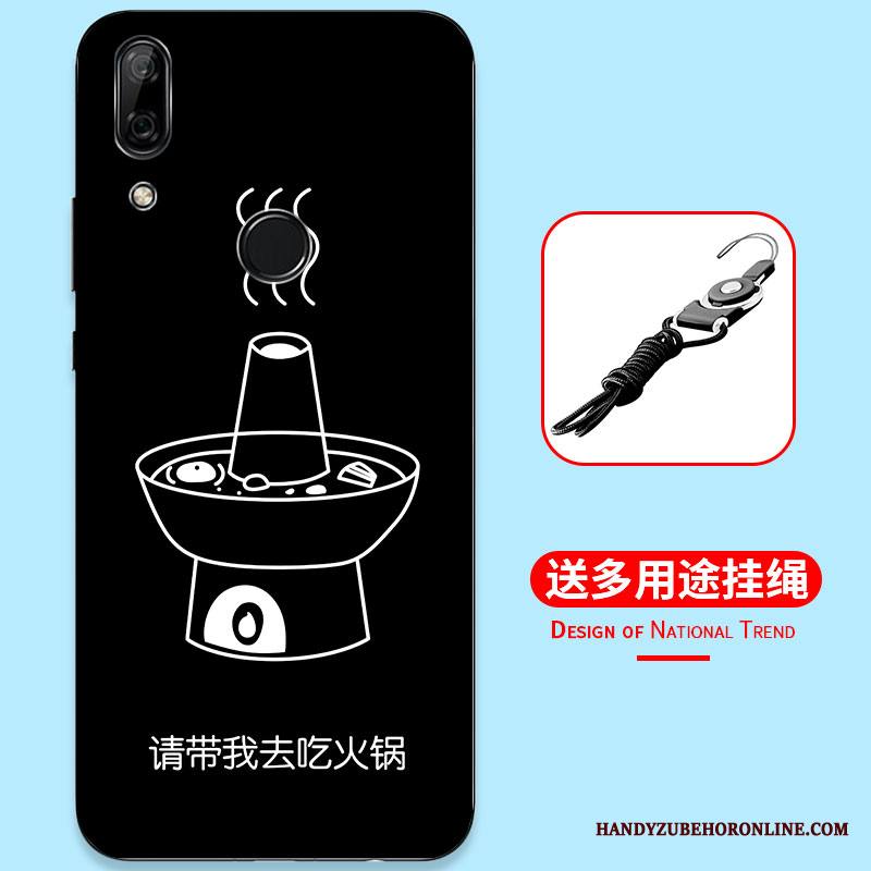 Huawei P Smart Z Kuori Maalaus Murtumaton Musta Persoonallisuus Silikoni Suojaus Kotelo