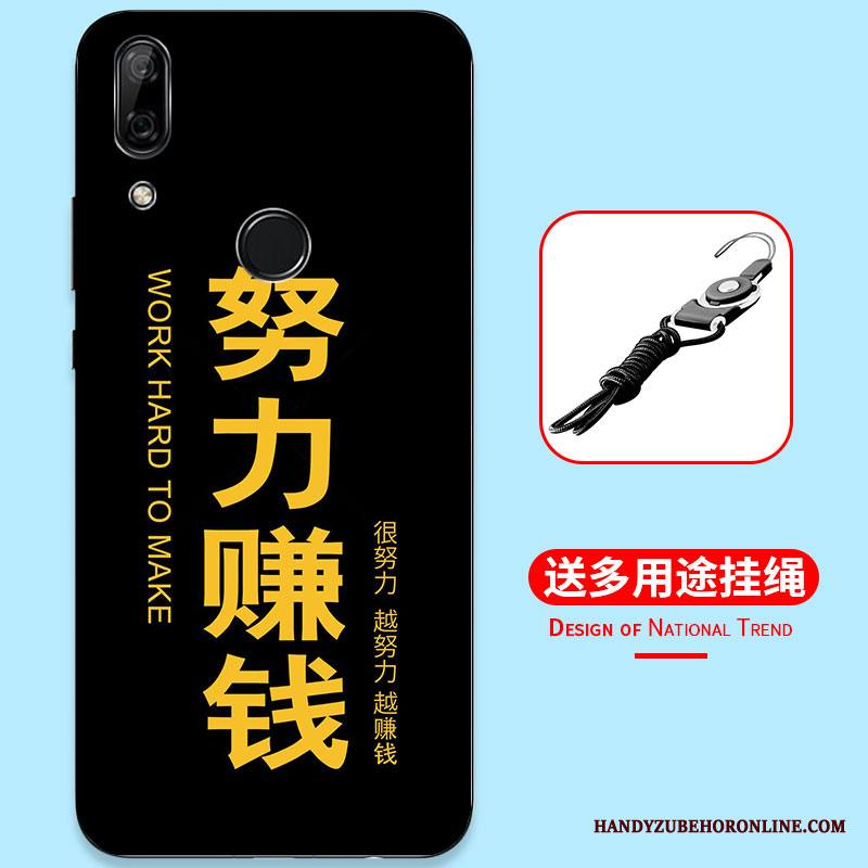 Huawei P Smart Z Kuori Maalaus Murtumaton Musta Persoonallisuus Silikoni Suojaus Kotelo