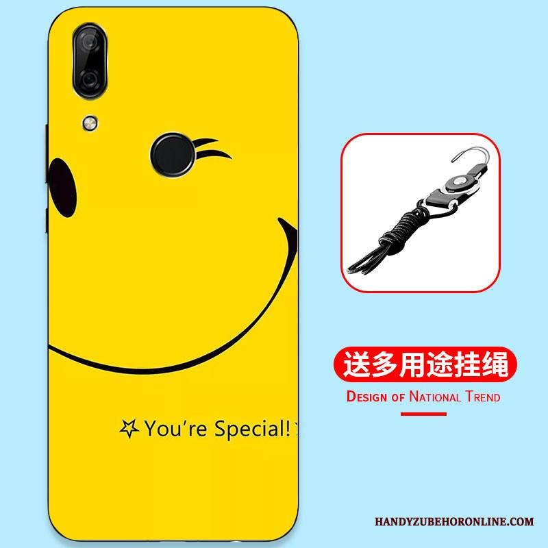Huawei P Smart Z Kuori Maalaus Murtumaton Musta Persoonallisuus Silikoni Suojaus Kotelo