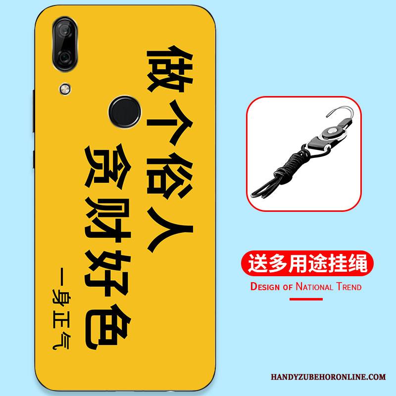 Huawei P Smart Z Kuori Maalaus Murtumaton Musta Persoonallisuus Silikoni Suojaus Kotelo