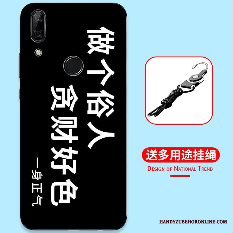 Huawei P Smart Z Kuori Maalaus Murtumaton Musta Persoonallisuus Silikoni Suojaus Kotelo