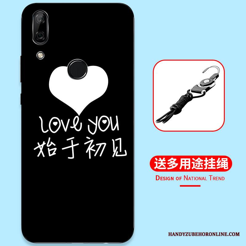 Huawei P Smart Z Kuori Maalaus Murtumaton Musta Persoonallisuus Silikoni Suojaus Kotelo