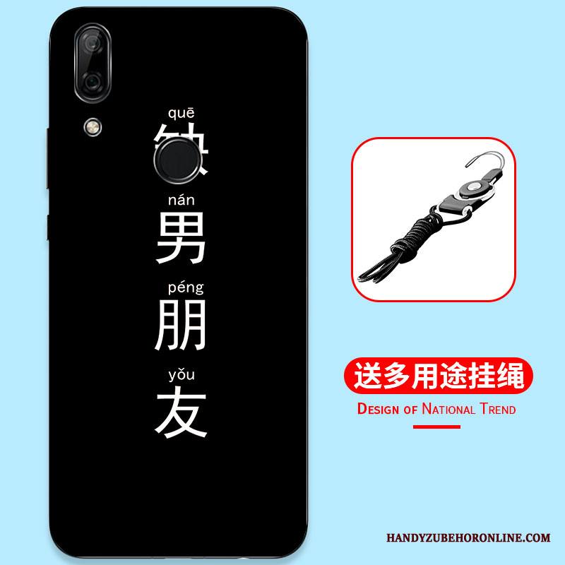 Huawei P Smart Z Kuori Maalaus Murtumaton Musta Persoonallisuus Silikoni Suojaus Kotelo