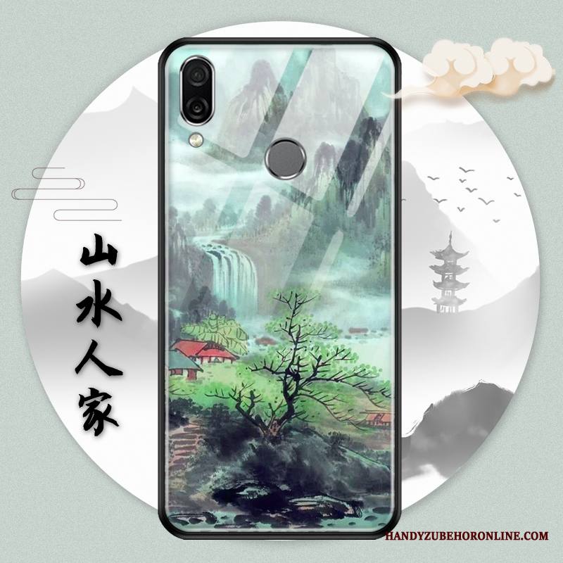Huawei P Smart Z Kuori Vuosikerta Suojaus Luova Puhelimen Kuoret Lasi Muste Kotelo