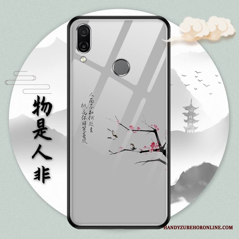 Huawei P Smart Z Kuori Vuosikerta Suojaus Luova Puhelimen Kuoret Lasi Muste Kotelo