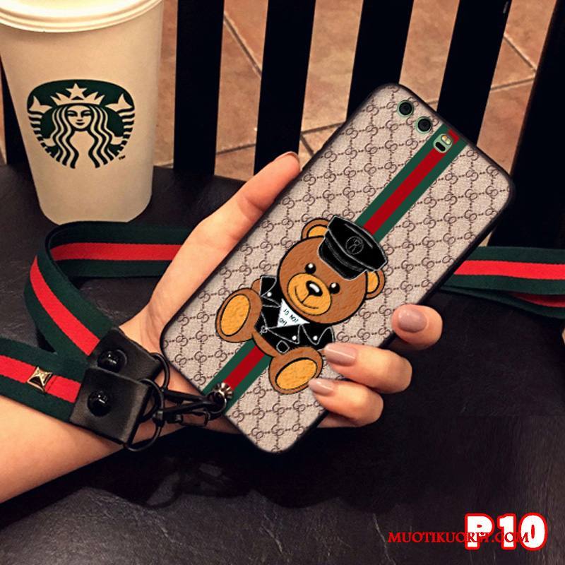 Huawei P10 Kuori Murtumaton Pehmeä Neste Kotelo Ripustettavat Koristeet Silikoni Pieni