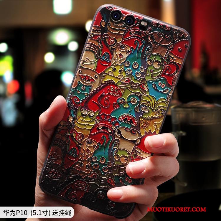 Huawei P10 Kuori Puhelimen Kuoret All Inclusive Pesty Suede Luova Trendi Persoonallisuus Sarjakuva