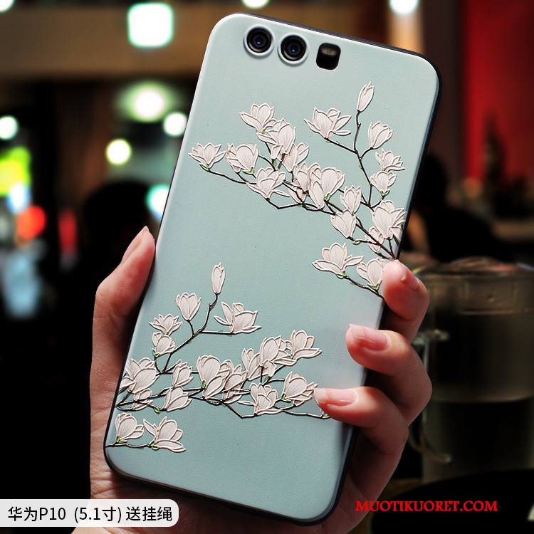 Huawei P10 Kuori Punainen Kohokuviointi All Inclusive Pehmeä Neste Silikoni Persoonallisuus Kotelo