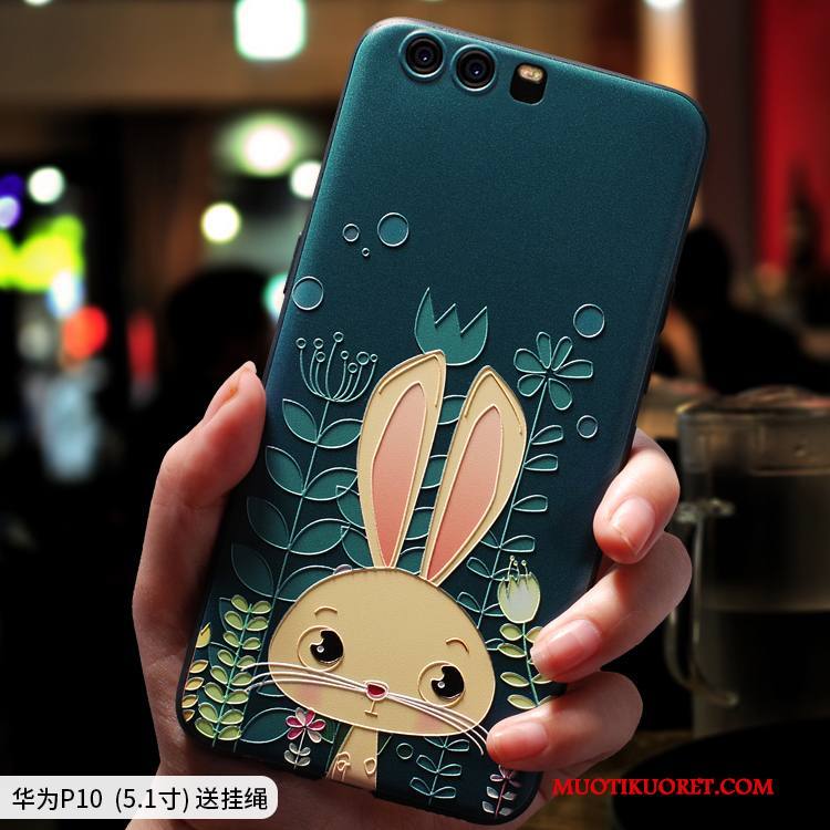 Huawei P10 Plus Kuori Kotelo Suojaus Luova Vaaleansininen Ihana Ripustettavat Koristeet Persoonallisuus