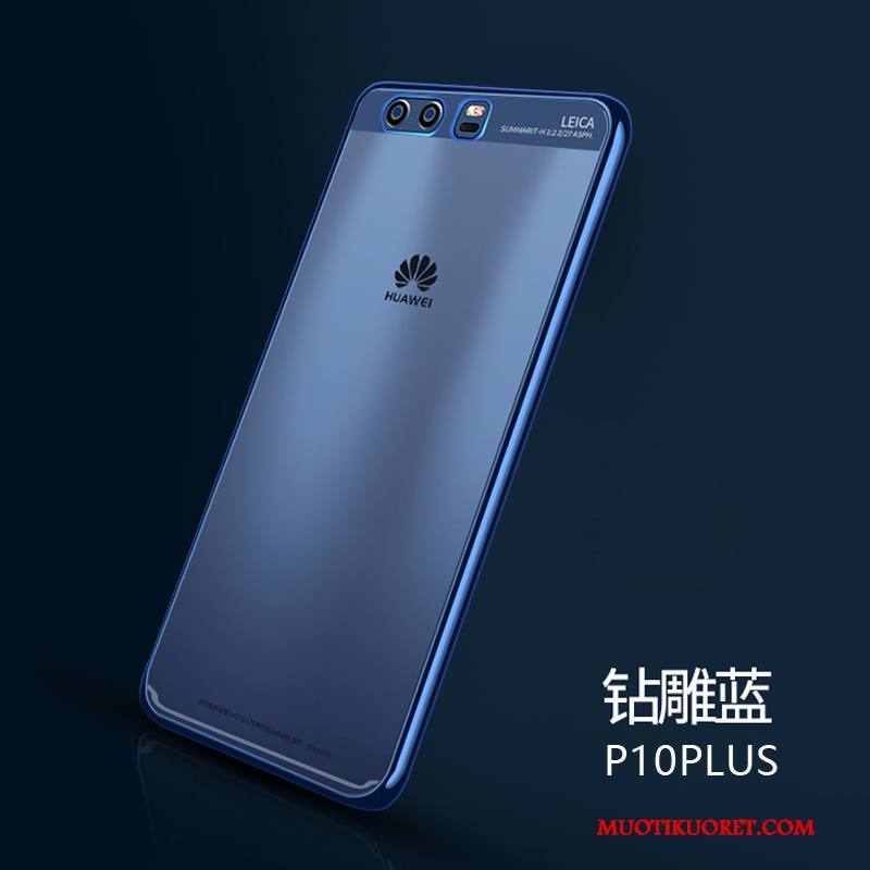 Huawei P10 Plus Kuori Luova Ohut Vihreä Trendi Silikoni Läpinäkyvä Pehmeä Neste