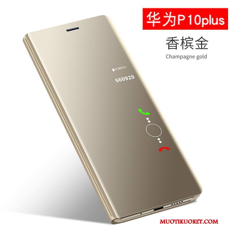Huawei P10 Plus Kuori Puhelimen Kuoret Kulta Nahkakotelo Suojaus Pinkki Tide-brändi Murtumaton