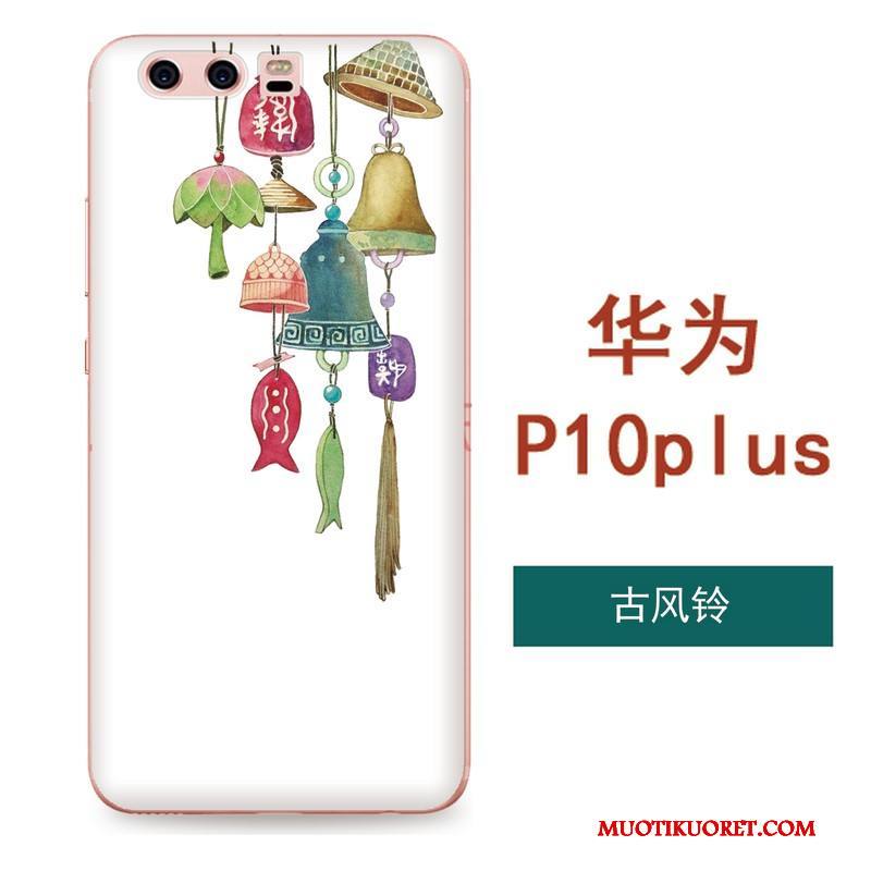 Huawei P10 Plus Luova Kuori Kiinalainen Tyyli Suojaus Taide Pehmeä Neste Vaaleansininen
