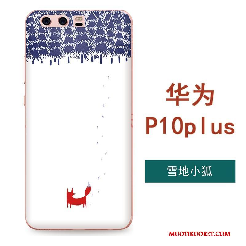 Huawei P10 Plus Luova Kuori Kiinalainen Tyyli Suojaus Taide Pehmeä Neste Vaaleansininen