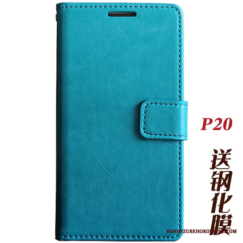 Huawei P20 Kuori Kotelo Puhelimen Kuoret Nahkakotelo Näytönsuojus Murtumaton Salkku Karkaisu
