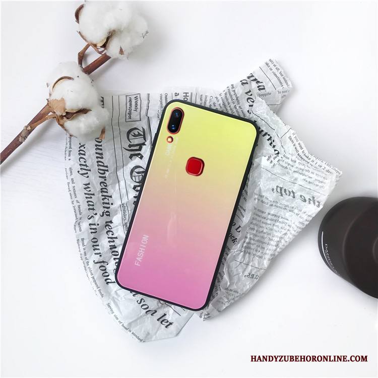 Huawei P20 Lite Kuori Punainen Persoonallisuus Pehmeä Neste Puhelimen Kuoret Lasi All Inclusive Ripustettavat Koristeet