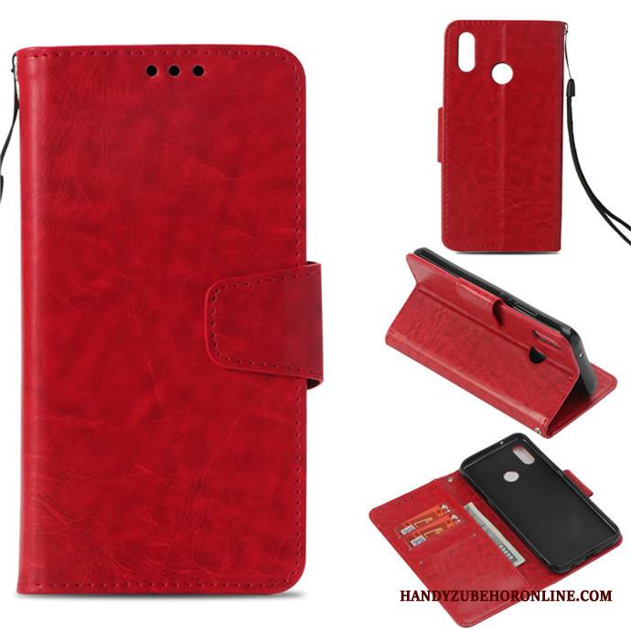 Huawei P20 Lite Kuori Simpukka Nahkakotelo Pinkki Kortti Puhelimen Kuoret All Inclusive Liiketoiminta