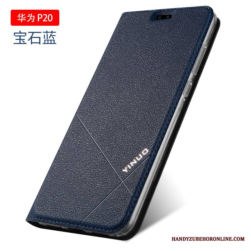 Huawei P20 Simpukka Nahkakotelo All Inclusive Trendi Silikoni Puhelimen Kuoret Kuori