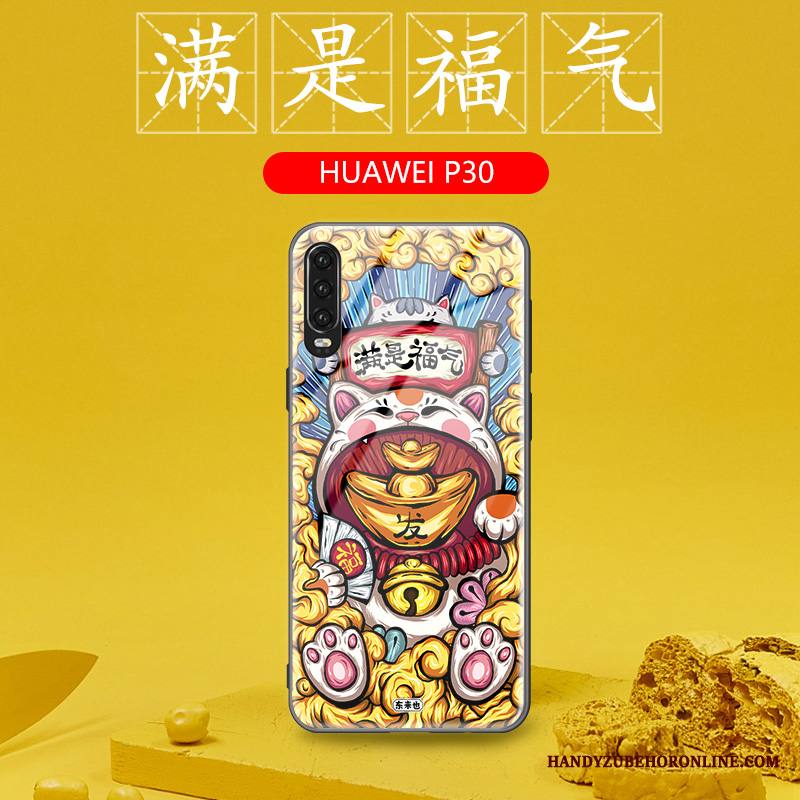 Huawei P30 Kuori All Inclusive Murtumaton Kiinalainen Tyyli Silikoni Puhelimen Kuoret Persoonallisuus Luova