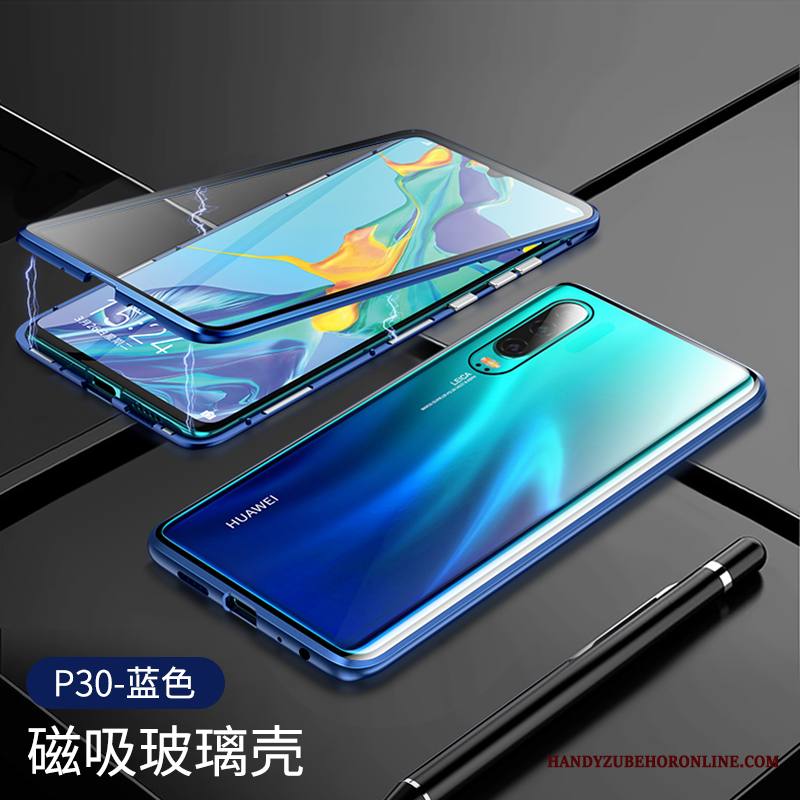Huawei P30 Kuori Lasi Murtumaton All Inclusive Kaksipuolinen Ultra Suojaus Läpinäkyvä