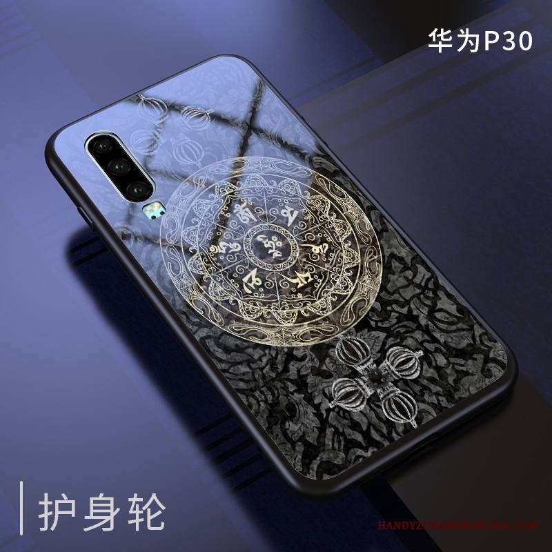 Huawei P30 Kuori Net Red Silikoni Puhelimen Kuoret Tide-brändi Kotelo Peili All Inclusive