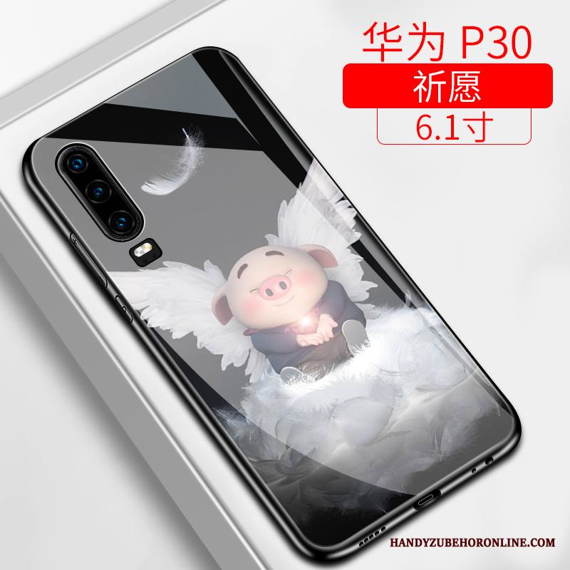 Huawei P30 Kuori Puhelimen Kuoret Net Red Kotelo Kova Pesty Suede Trendi Silikoni