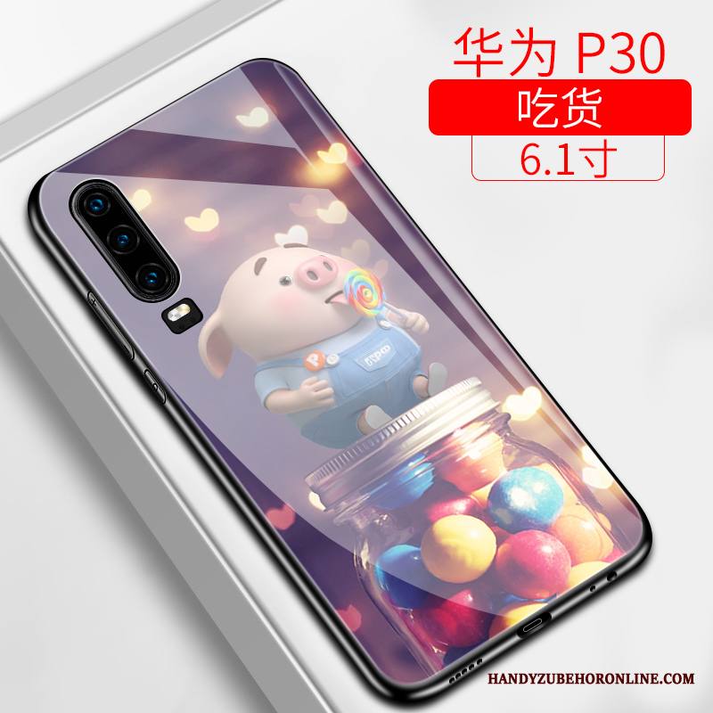 Huawei P30 Kuori Puhelimen Kuoret Net Red Kotelo Kova Pesty Suede Trendi Silikoni