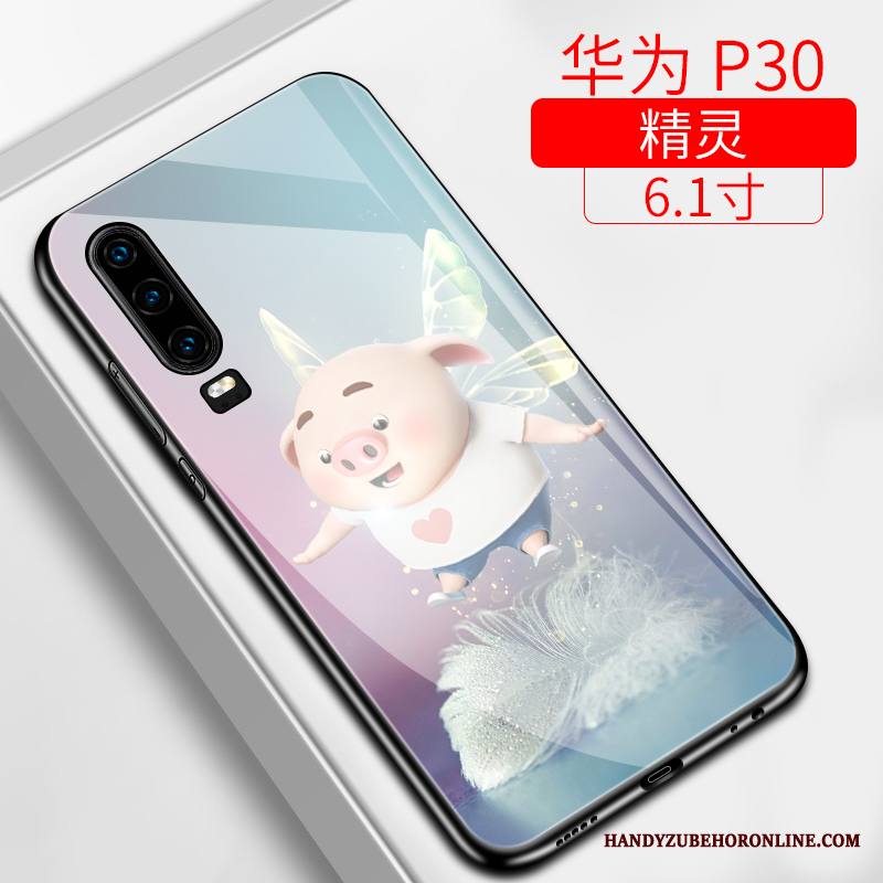 Huawei P30 Kuori Puhelimen Kuoret Net Red Kotelo Kova Pesty Suede Trendi Silikoni