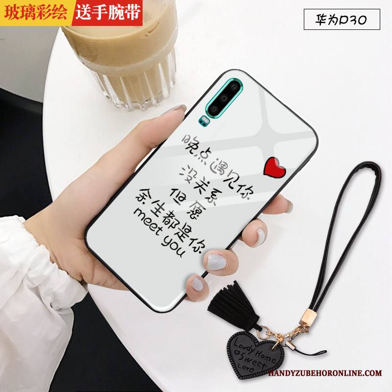 Huawei P30 Kuori Rakastunut Kevyt Persoonallisuus Lasi Puhelimen Kuoret Suojaus Murtumaton