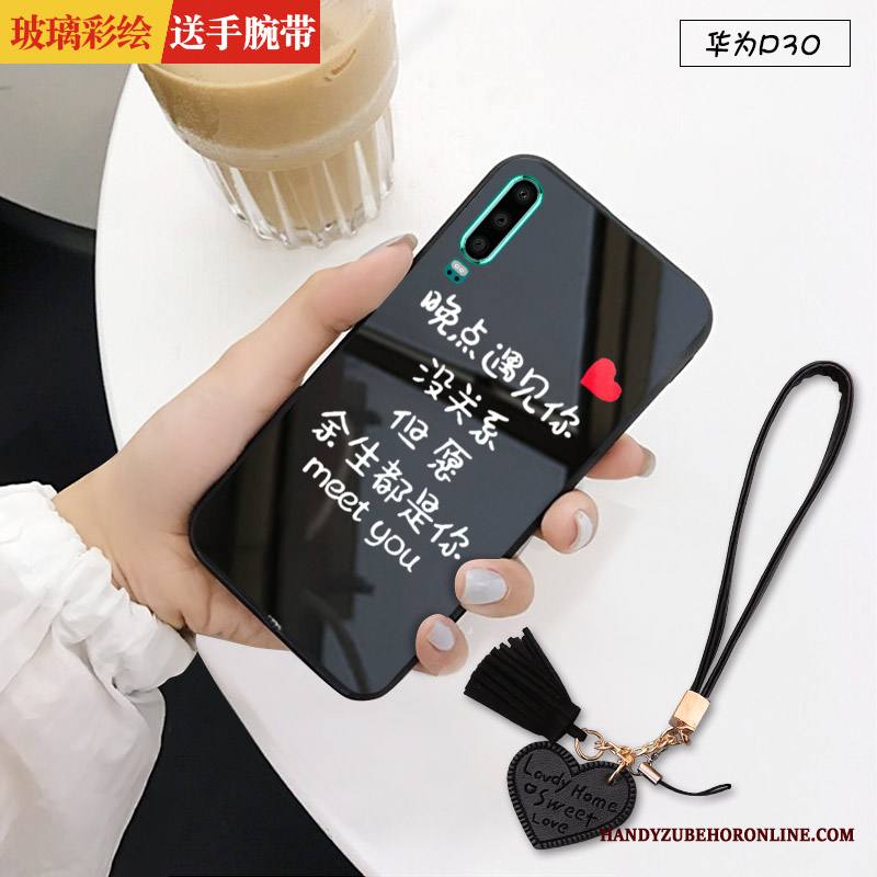Huawei P30 Kuori Rakastunut Kevyt Persoonallisuus Lasi Puhelimen Kuoret Suojaus Murtumaton