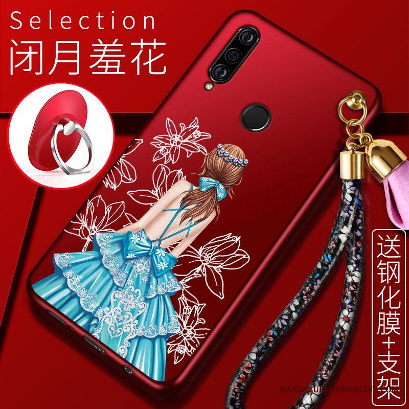 Huawei P30 Lite Kuori Kotelo Suojaus Punainen Puhelimen Silikonikuori Puhelimen Kuoret