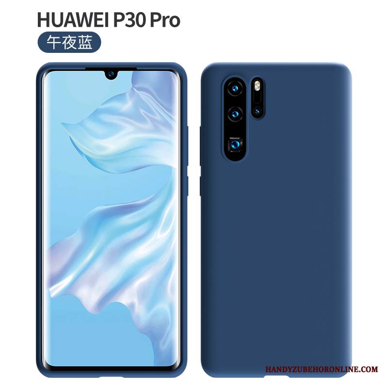 Huawei P30 Pro Kotelo Kuori Ylellisyys Kiinteä Väri Pehmeä Neste Murtumaton Punainen