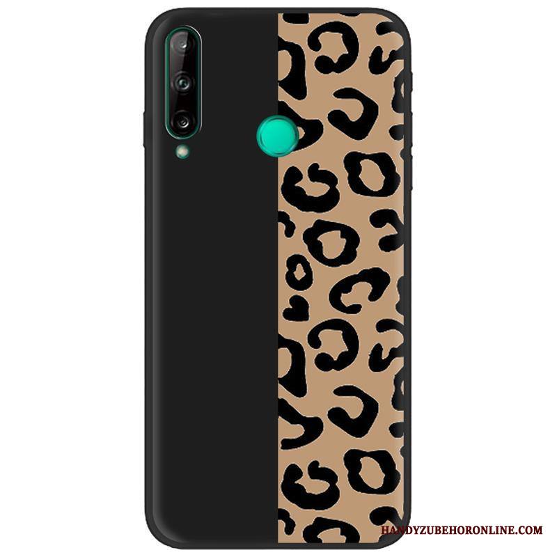 Huawei P40 Lite E Sarjakuva Musta Kuori Maalaus Pu Pehmeä Neste Luova