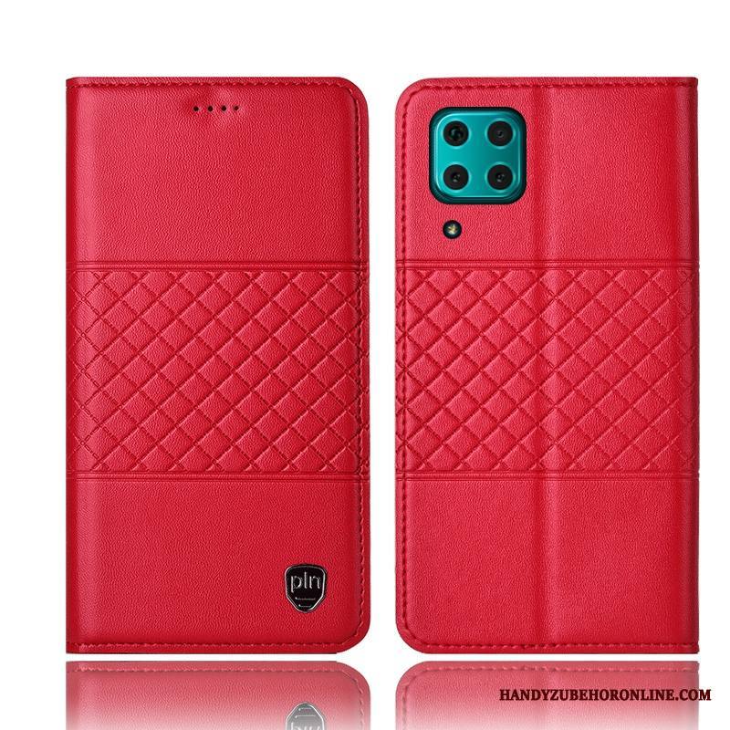 Huawei P40 Lite Kuori Aito Nahka Kotelo Puhelimen Kuoret Murtumaton Musta Suojaus