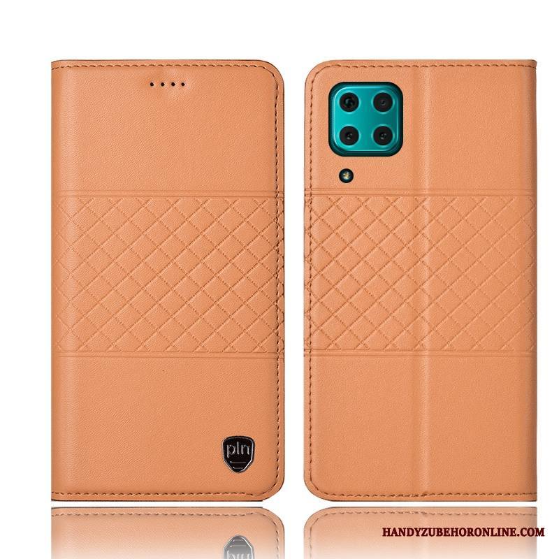 Huawei P40 Lite Kuori Aito Nahka Kotelo Puhelimen Kuoret Murtumaton Musta Suojaus