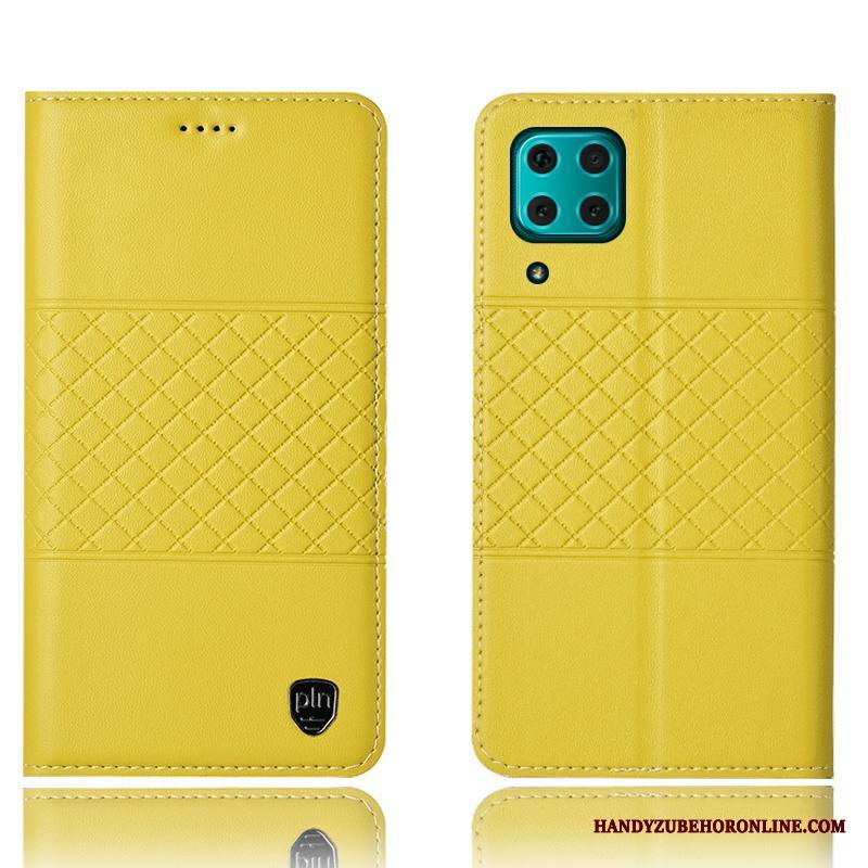 Huawei P40 Lite Kuori Aito Nahka Kotelo Puhelimen Kuoret Murtumaton Musta Suojaus